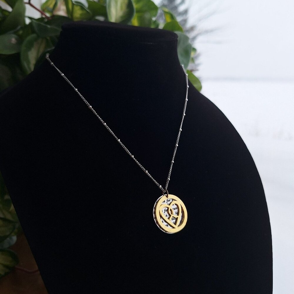Believe For A Cure Two Tone‎ Necklace By Alexas Angels
